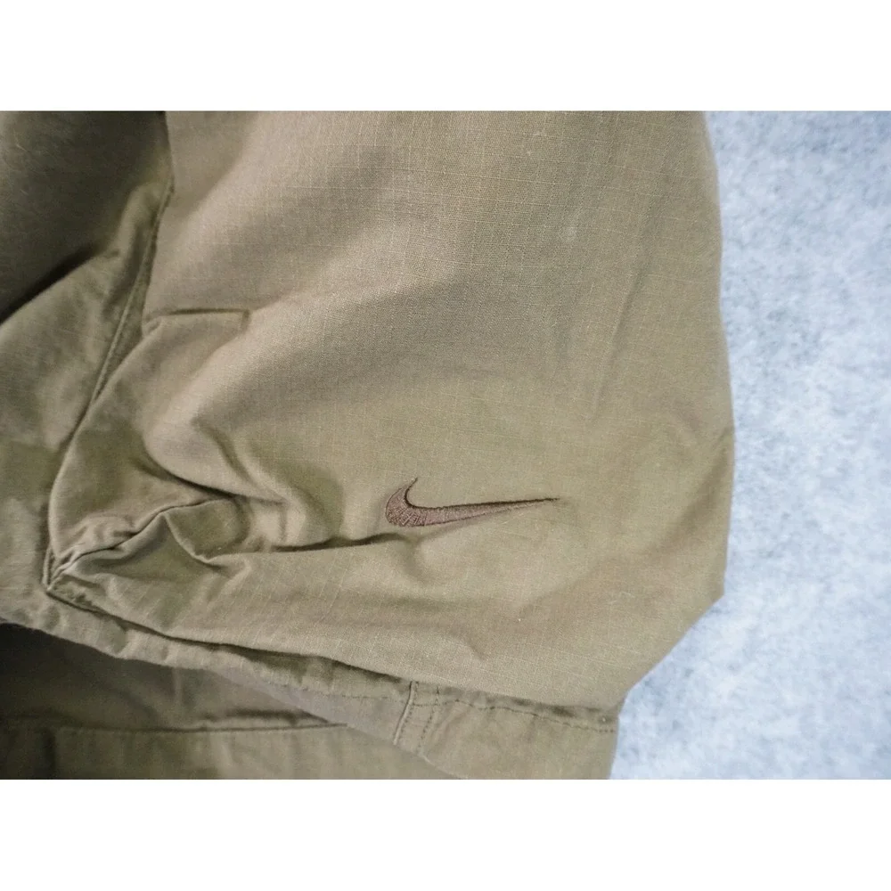 Nike Cargo Shorts Mens 34 Ripstop Olive Green Pockets Outdoor Hike Vintage Y2K‎